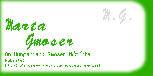 marta gmoser business card